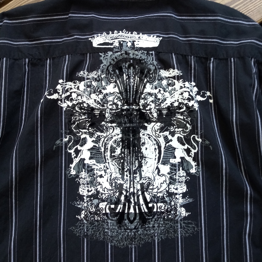Eighty Eight Long Sleeve Button Down w/ Graphic